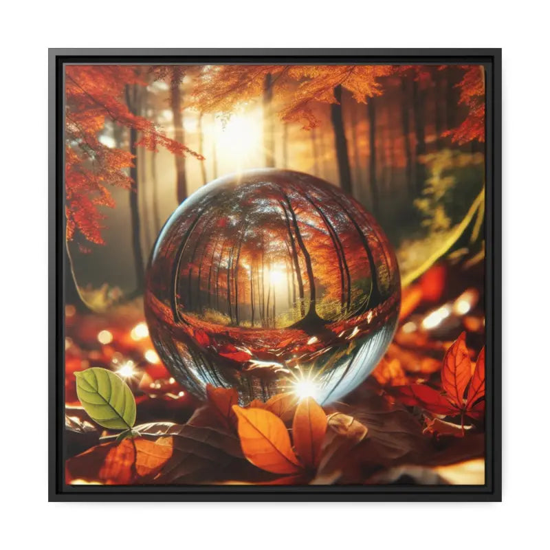 Autumn Magic Matte Canvas Black Frame Art by Dipaliz - 24″ x (square) / 1.25’’