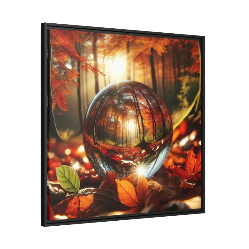 Autumn Magic Matte Canvas Black Frame Art by Dipaliz