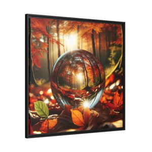 Matte Canvas Black Frame Autumn Leaves Wall Art - Dipaliz - Posters Prints & Visual Artwork