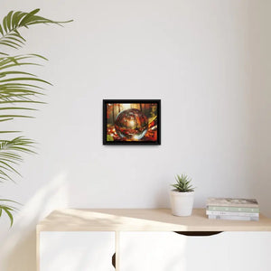 Matte Canvas Black Frame Autumn Leaves Wall Art - Dipaliz - Posters Prints & Visual Artwork