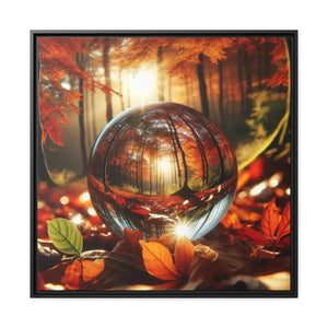 Matte Canvas Black Frame Autumn Leaves Wall Art - Dipaliz - 32’’ x (square) / 1.25’’ - Posters Prints & Visual Artwork