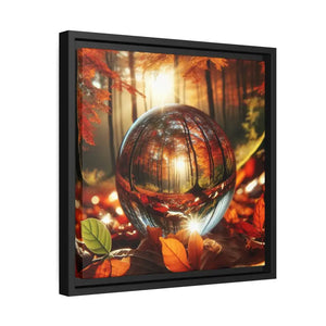 Matte Canvas Black Frame Autumn Leaves Wall Art - Dipaliz - Posters Prints & Visual Artwork