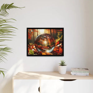 Matte Canvas Black Frame Autumn Leaves Wall Art - Dipaliz - Posters Prints & Visual Artwork