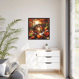 Matte Canvas Black Frame Autumn Leaves Wall Art - Dipaliz - Posters Prints & Visual Artwork