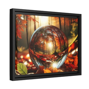 Matte Canvas Black Frame Autumn Leaves Wall Art - Dipaliz - Posters Prints & Visual Artwork