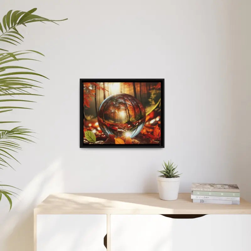 Autumn Magic Matte Canvas Black Frame Art by Dipaliz