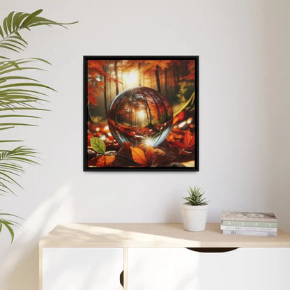 Autumn Magic Matte Canvas Black Frame Art by Dipaliz