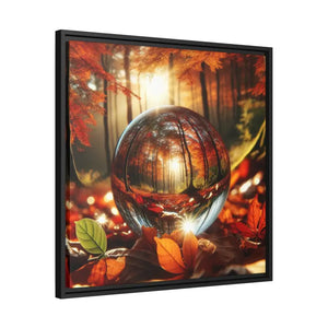 Matte Canvas Black Frame Autumn Leaves Wall Art - Dipaliz - Posters Prints & Visual Artwork