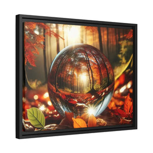 Matte Canvas Black Frame Autumn Leaves Wall Art - Dipaliz - Posters Prints & Visual Artwork