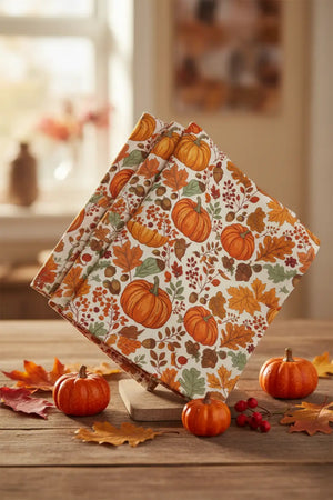 Autumn Napkins Pumpkin Leaf Polyester Set - Dipaliz - 18’’ × / 4-piece Set - Home Decor