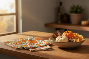 Autumn Napkins Pumpkin Leaf Polyester Set - Dipaliz - 18’’ × / 4-piece Set - Home Decor