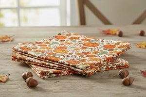 Autumn Napkins Pumpkin Leaf Polyester Set - Dipaliz - 18’’ × / 4-piece Set - Home Decor