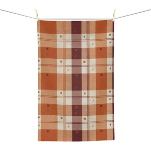 Autumn Plaid Microfiber Tea Towel - Quick Dry Cozy - Dipaliz - 16’’ × 25’’ - Kitchen Towels