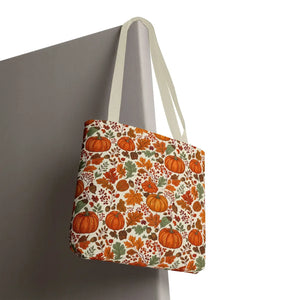 Sturdy Pumpkin Pattern Tote Bag - Autumn Market - Dipaliz - Bags