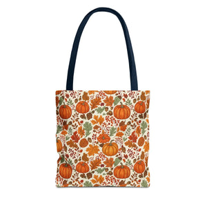 Sturdy Pumpkin Pattern Tote Bag - Autumn Market - Dipaliz - Bags