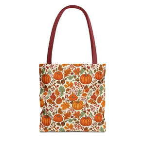 Sturdy Pumpkin Pattern Tote Bag - Autumn Market - Dipaliz - Bags