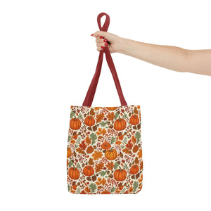 Sturdy Pumpkin Pattern Tote Bag - Autumn Market - Dipaliz - Bags