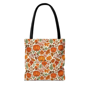 Sturdy Pumpkin Pattern Tote Bag - Autumn Market - Dipaliz - Bags