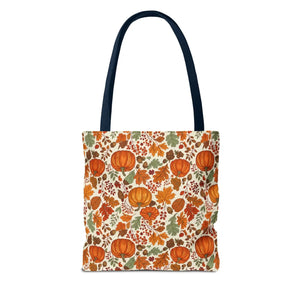 Sturdy Pumpkin Pattern Tote Bag - Autumn Market - Dipaliz - Bags