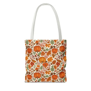 Sturdy Pumpkin Pattern Tote Bag - Autumn Market - Dipaliz - Bags