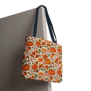 Sturdy Pumpkin Pattern Tote Bag - Autumn Market - Dipaliz - Bags
