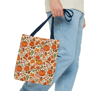 Sturdy Pumpkin Pattern Tote Bag - Autumn Market - Dipaliz - Bags