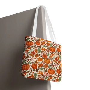 Sturdy Pumpkin Pattern Tote Bag - Autumn Market - Dipaliz - Bags