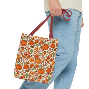 Sturdy Pumpkin Pattern Tote Bag - Autumn Market - Dipaliz - Bags