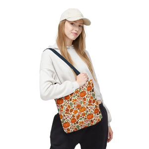 Sturdy Pumpkin Pattern Tote Bag - Autumn Market - Dipaliz - Bags