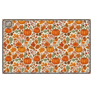 Autumn Pumpkin Tablet Folio - Vegan Leather Fall - Dipaliz - Handheld Device Accessories
