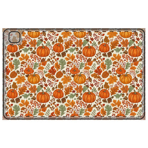 Autumn Pumpkin Tablet Folio - Vegan Leather Fall - Dipaliz - Handheld Device Accessories