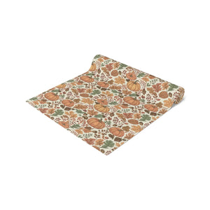 Autumn Pumpkins Table Runner - Cotton Twill Fall Decor - Dipaliz - Runners