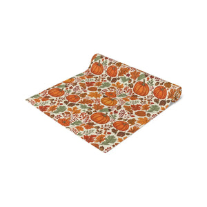 Autumn Pumpkins Table Runner - Cotton Twill Fall Decor - Dipaliz - Runners