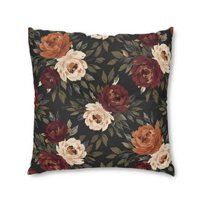 Autumn Rose Floral Tufted Floor Pillow - Moody Blooms - Dipaliz - 30’’ × - Throw Pillows