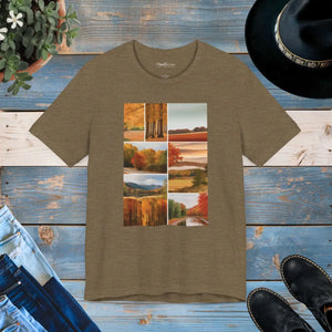 Soft Autumn Scenery Unisex Jersey - Fall Cotton Tee - Dipaliz - T-shirts - s