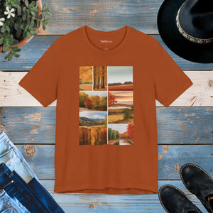 Soft Autumn Scenery Unisex Jersey - Fall Cotton Tee - Dipaliz - T-shirts - s