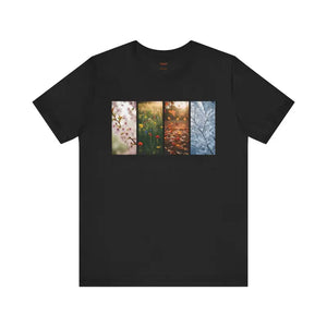 Unisex Jersey Short Sleeve Tee - Four Seasons Panel - Dipaliz - Black / s - T-shirt
