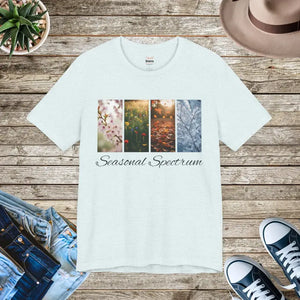 Unisex Jersey Short Sleeve Tee - Four Seasons Panel - Dipaliz - Heather Ice Blue / s - T-shirt
