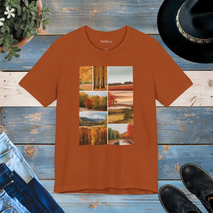 Autumn Scenery Unisex Jersey Short Sleeve Tee - Fall Vibes - Dipaliz - s - T-shirts