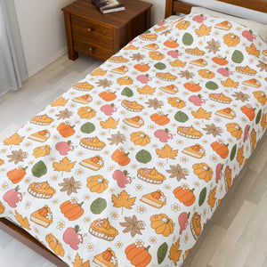 Autumn Season Velveteen Plush Blanket - Ultra Soft Cozy - Dipaliz - 60’’ × 80’’ - Blankets