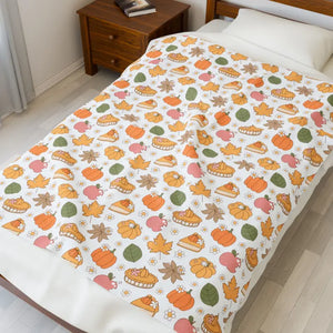 Autumn Season Velveteen Plush Blanket - Ultra Soft Cozy - Dipaliz - Blankets