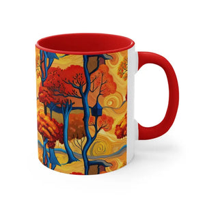 Coffee Mug - Fall Trees Autumn Escape Design - Dipaliz - Mugs