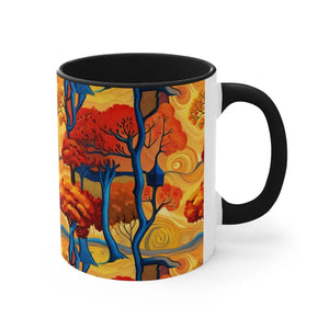 Coffee Mug - Fall Trees Autumn Escape Design - Dipaliz - Mugs