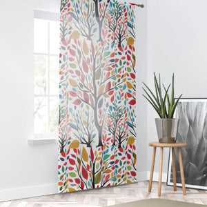 Vibrant Autumn Trees Window Curtain - Colorful Leaves - Dipaliz - Curtains