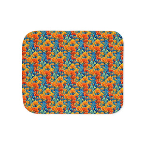 Autumn Trees Pattern Blanket – Plush Sherpa - Dipaliz - Blankets