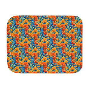 Autumn Trees Pattern Blanket – Plush Sherpa - Dipaliz - Blankets