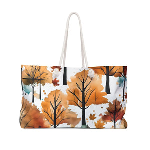 Oversized Weekender Bag - Autumn Trees Pattern - Dipaliz - Luggage & Bags