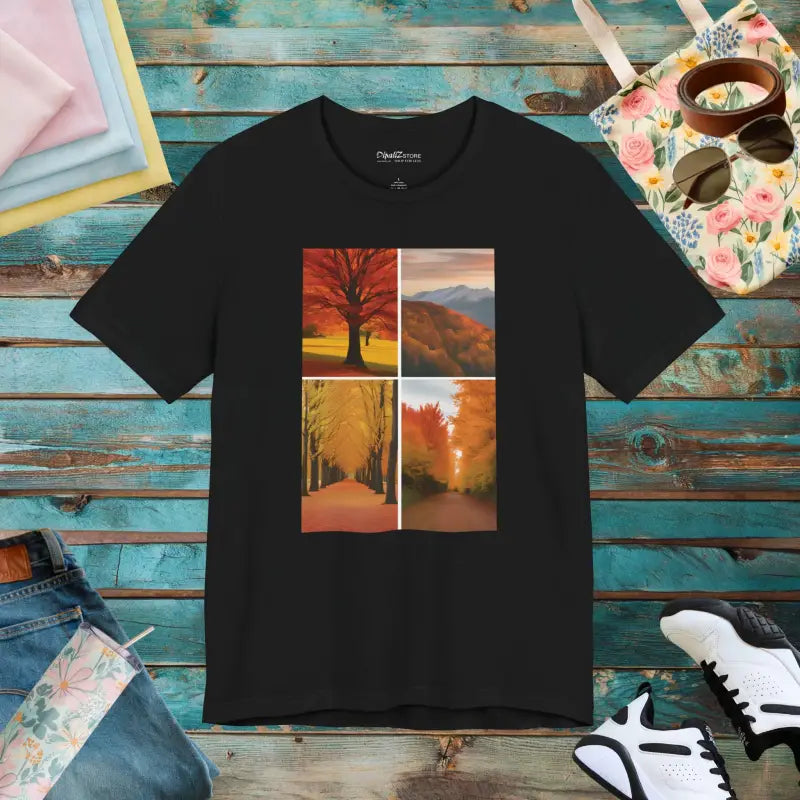 Autumn Vibes Unisex Tee: Cozy Comfort Meets Fall Style - Black / s T-shirt