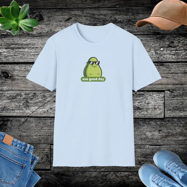 Avocado Avo Good Day Graphic Tee - Soft Cotton Crew - Dipaliz - Light Blue / s - T-shirt