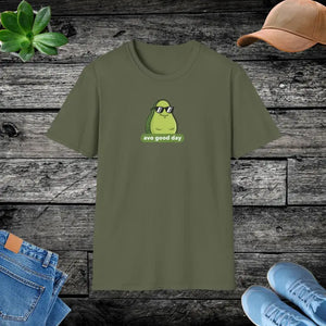 Avocado Avo Good Day Graphic Tee - Soft Cotton Crew - Dipaliz - Military Green / s - T-shirt